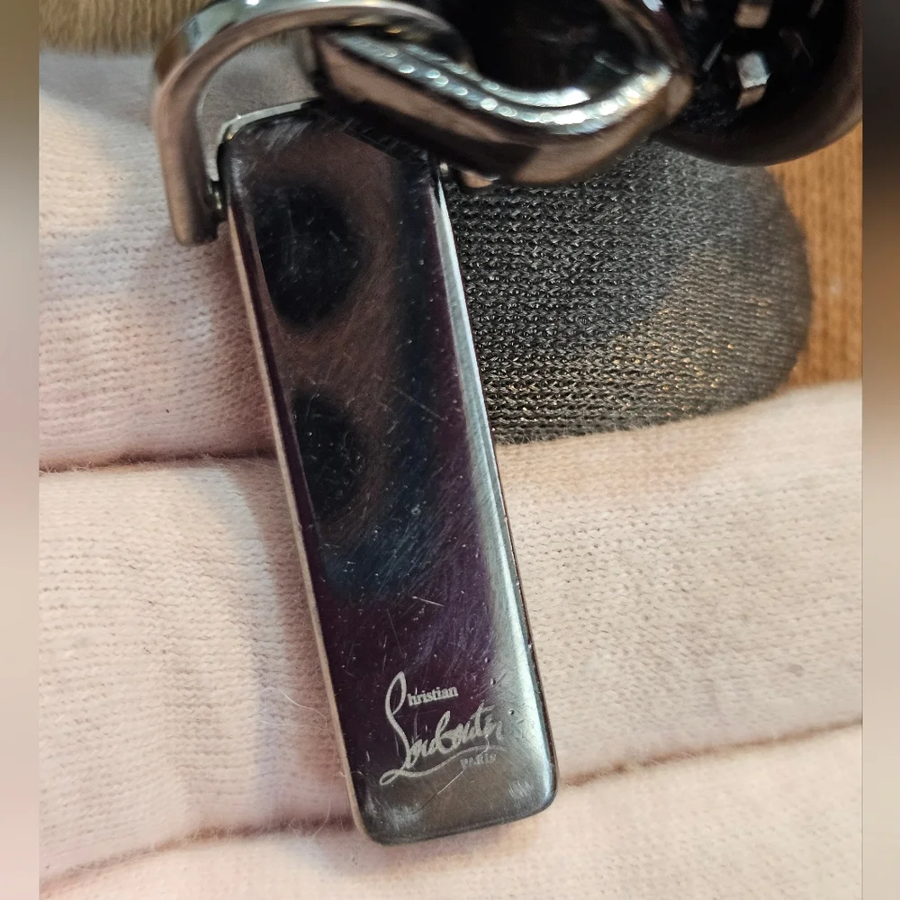 🤎Christian Louboutin Studded Panettone Zip-Around Wallet – Brown & Silver🩶 - Picture 9 of 15